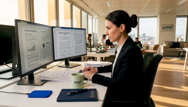 Une experte en conformité passe en revue l’utilisation de l’intelligence artificielle dans son bureau.