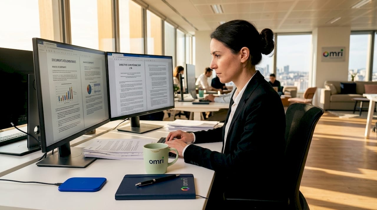 Une experte en conformité passe en revue l’utilisation de l’intelligence artificielle dans son bureau.
