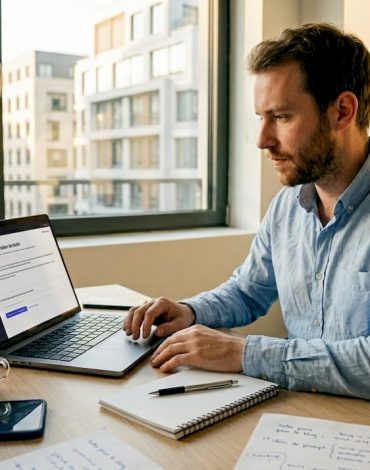 Un professionnel qui intègre l’intelligence artificielle générative dans son quotidien au bureau