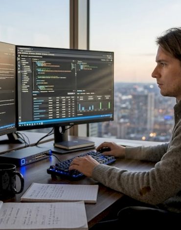 Un expert en informatique veille à la sécurité numérique et surveille les risques de cyberattaque au sein de l'entreprise.